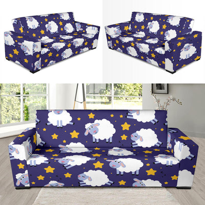 Sheep Pattern Print Design 03 Sofa Slipcover