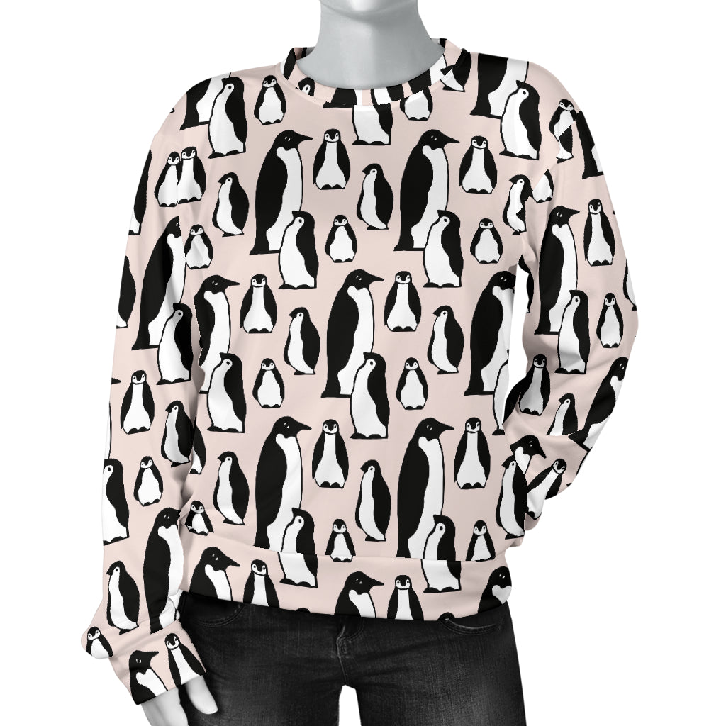 Penguin Themed Women Long Sleeve Sweatshirt