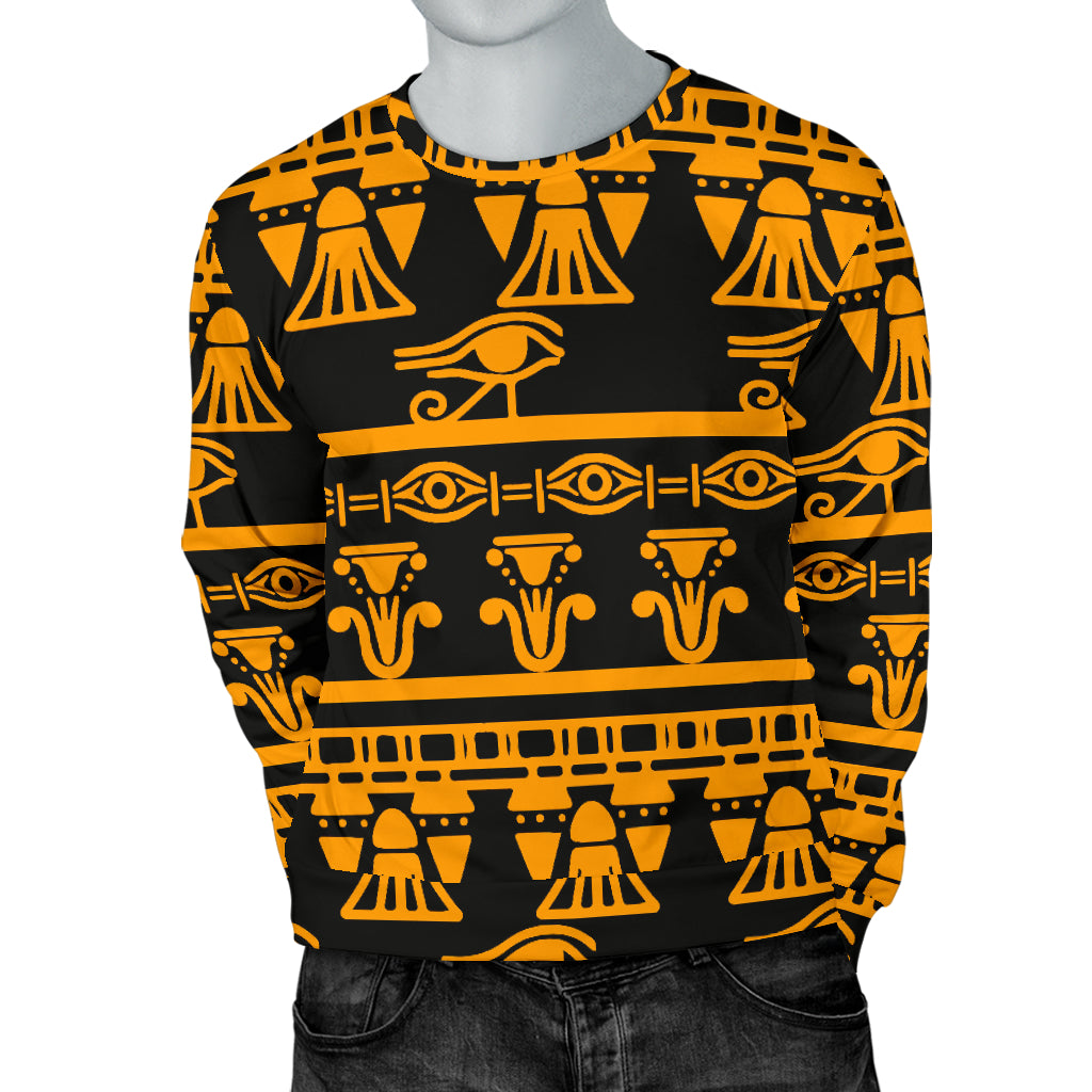 Eye of Horus Tribal Egypt Pattern Men Long Sleeve Sweatshirt