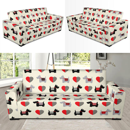 Scottish Terriers Print Design LKS3010 Sofa Slipcover
