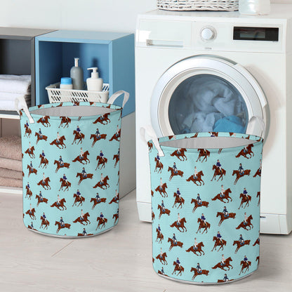 Equestrian Horse Riding Laundry Basket
