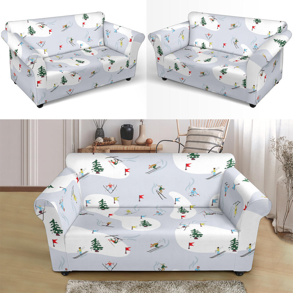 Ski Print Design LKS305 Loveseat Couch Slipcover