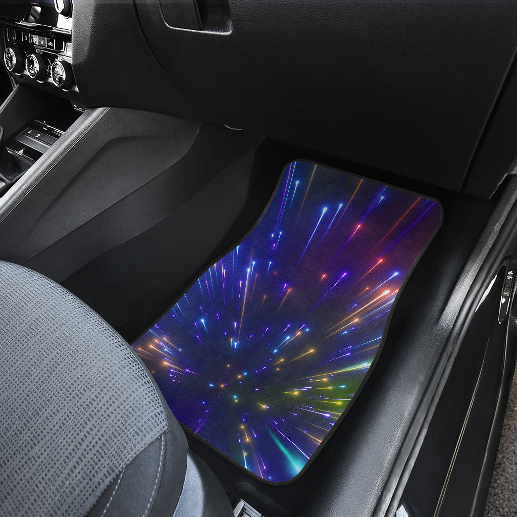 Celestial Rainbow Speed Light Car Floor Mats Front Back