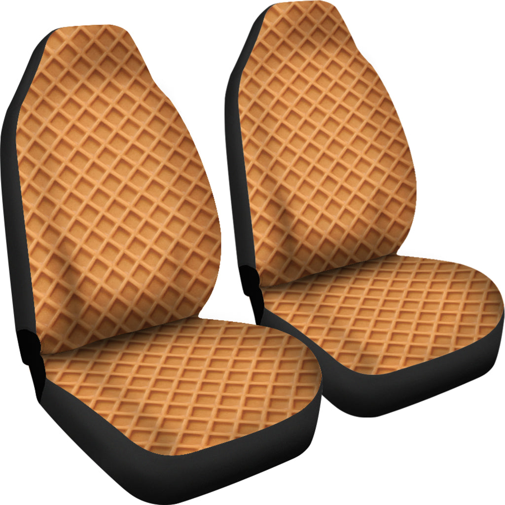 Waffle Texture Print Design LKS301 Car Seat Covers