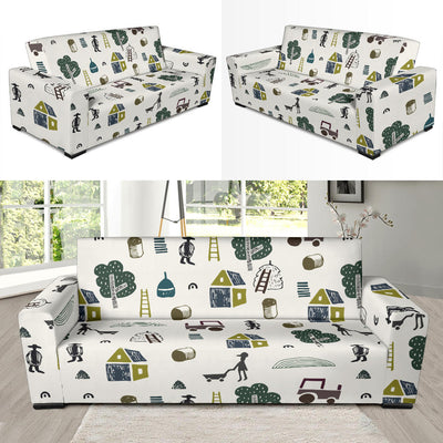 Agricultural Farm Print Design 01 Sofa Slipcover