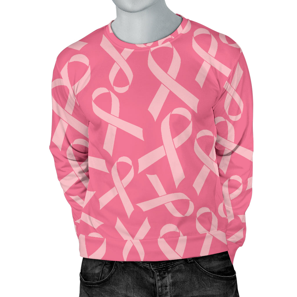 Breast Cancer Awareness Themed Men Long Sleeve Sweatshirt
