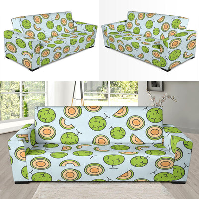 Cantaloupe Pattern Print Design 02 Sofa Slipcover