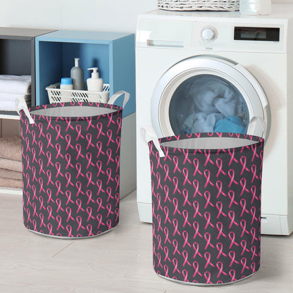 Breast Cancer Awareness Pattern Laundry Basket