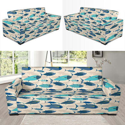 Tuna Fish Print Design LKS302 Sofa Slipcover