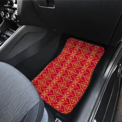 Southwest Aztec Design Themed Print Car Floor Mats Front Back
