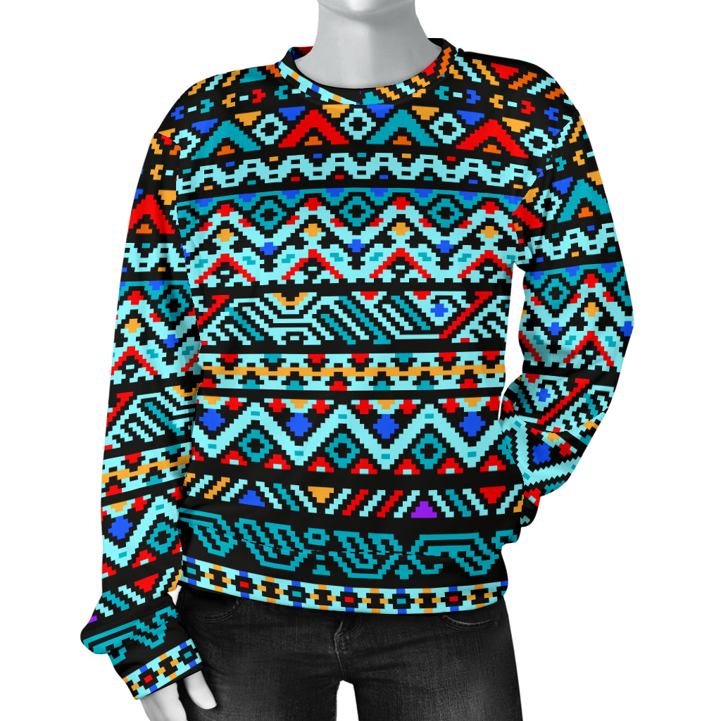 Southwestern Style Women Long Sleeve Sweatshirt