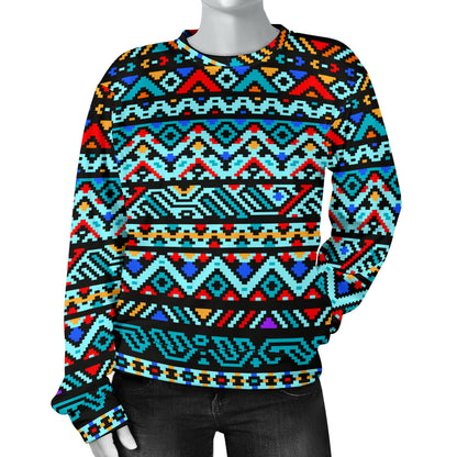 Southwestern Style Women Long Sleeve Sweatshirt