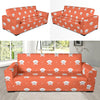 Bichons Frise Pattern Print Design 02 Sofa Slipcover