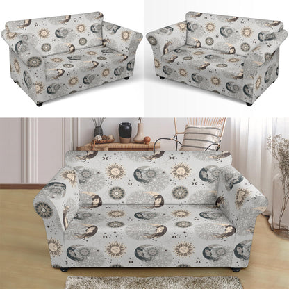 Sun Moon Print Design LKS302 Loveseat Couch Slipcover