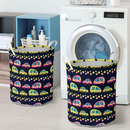 Camper Cute Camping Design No 3 Print Laundry Basket