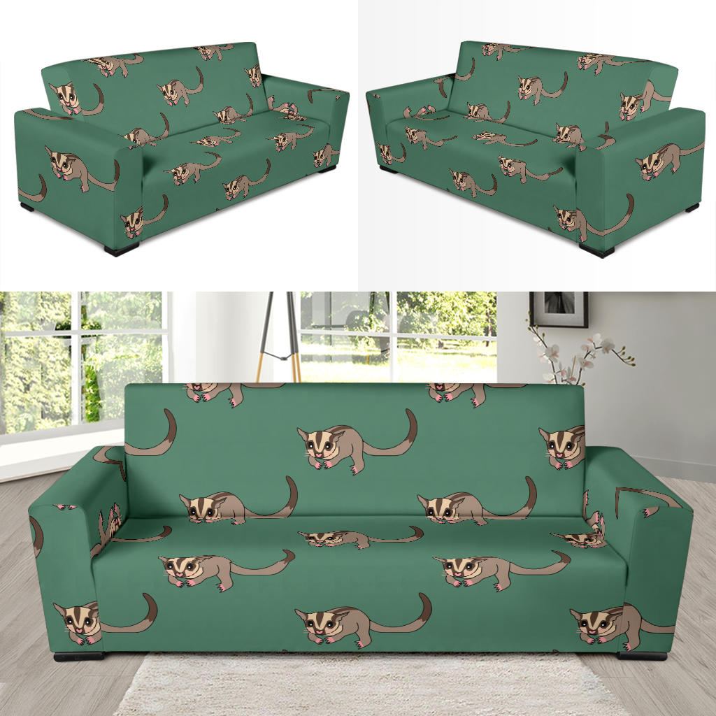 Sugar Glider Pattern Print Design 01 Sofa Slipcover