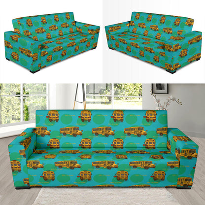 School Bus Print Design LKS308 Sofa Slipcover