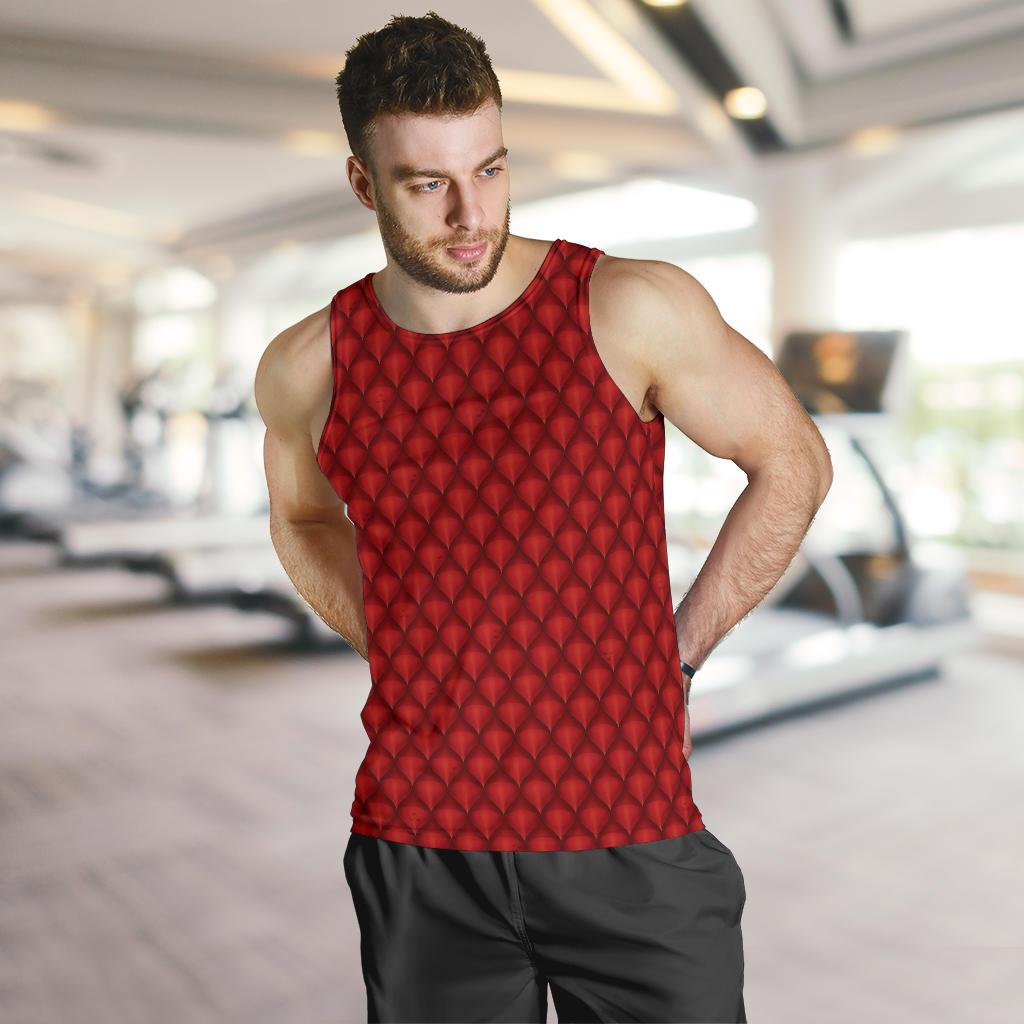 Dragons Red Skin Texture Men Tank Top