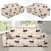 Ostrich Pattern Print Design 02 Sofa Slipcover