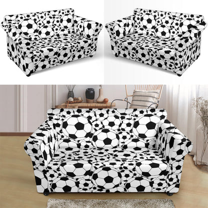 Soccer Ball Print Design LKS301 Loveseat Couch Slipcover