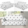 Bull Terriers Pattern Print Design 06 Sofa Slipcover