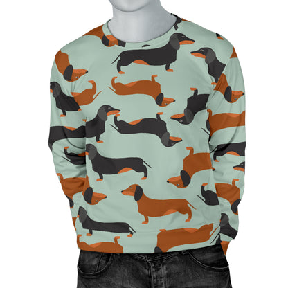 Dachshund Cute Print Pattern Men Long Sleeve Sweatshirt