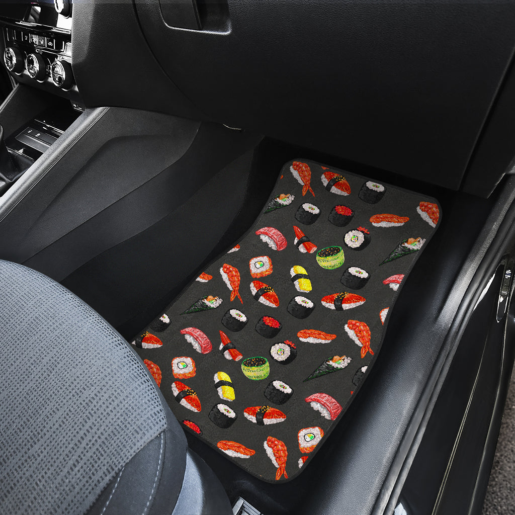Sushi Design Print Car Floor Mats Front Back