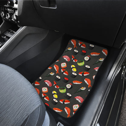 Sushi Design Print Car Floor Mats Front Back