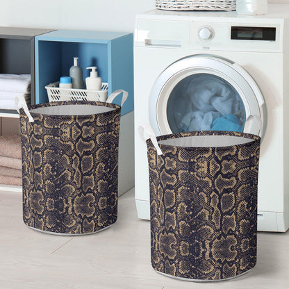 Snake Skin Pattern Print Laundry Basket