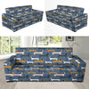 Dachshund Pattern Print Design 012 Sofa Slipcover