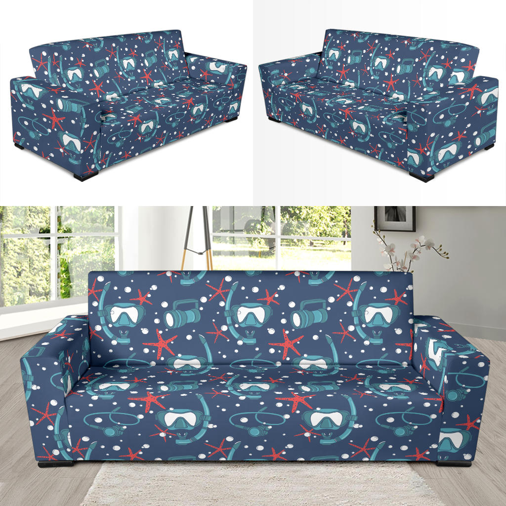 Scuba Equipment Print Design LKS302 Sofa Slipcover