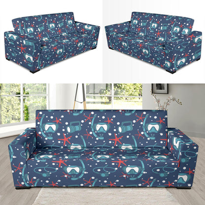 Scuba Equipment Print Design LKS302 Sofa Slipcover