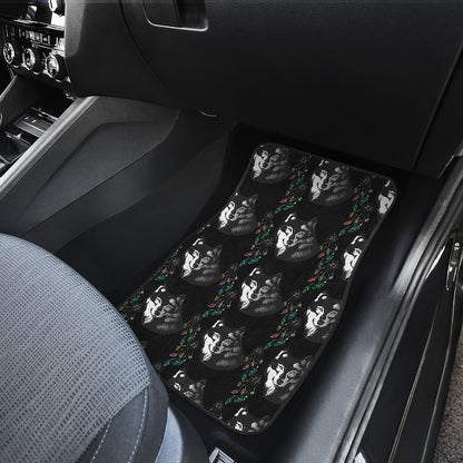 Wolf Black Dream Catcher Design Print Car Floor Mats Front Back