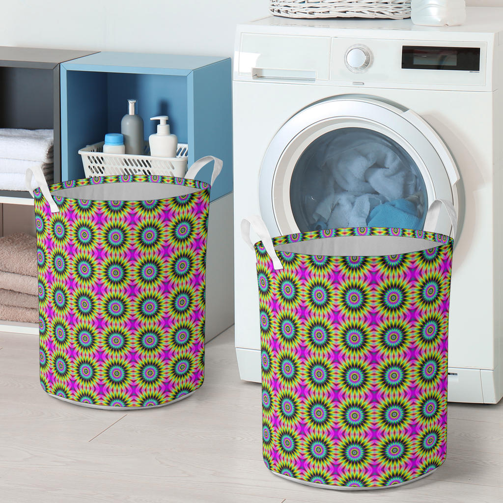Optical illusion Flower Rainbow Style Laundry Basket