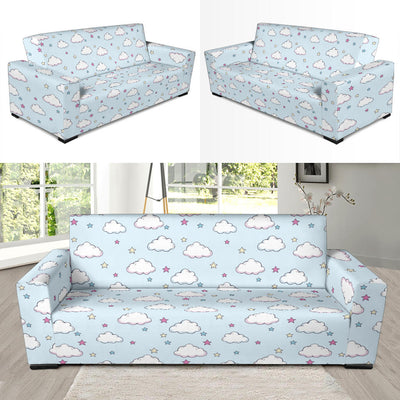 Cloud Pattern Print Design 01 Sofa Slipcover