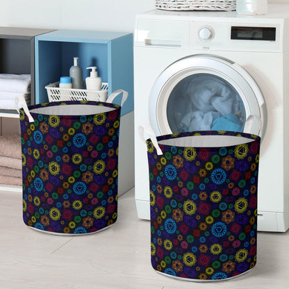 Chakra Colorful Print Pattern Laundry Basket