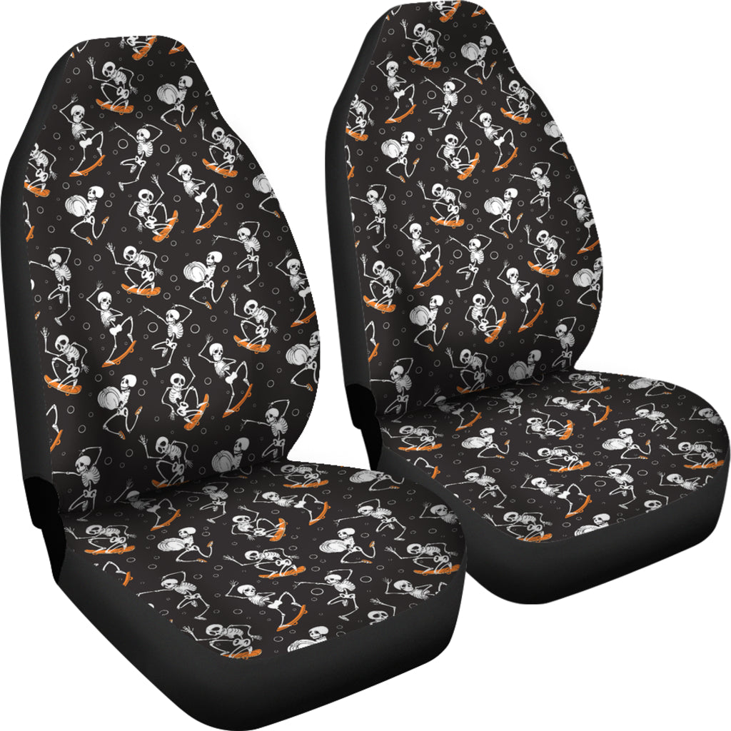 Skateboard With Skeleton Print Design LKS303 Car Seat Covers