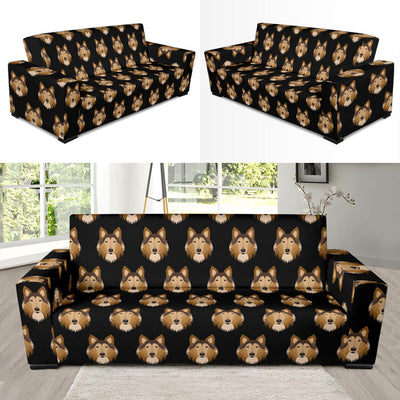 Collies Pattern Print Design 01 Sofa Slipcover