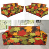 Maple Leaf Pattern Print Design 05 Sofa Slipcover