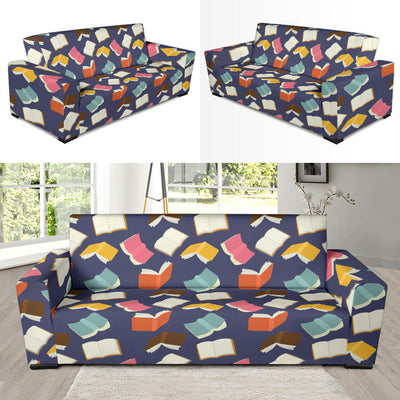 Book Pattern Print Design 01 Sofa Slipcover