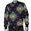 Navajo Geometric Style Print Pattern Men Bomber Jacket