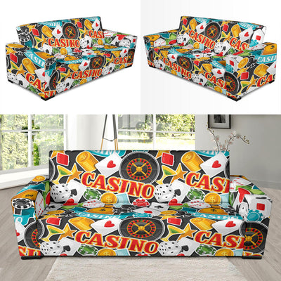 Casino Pattern Print Design 03 Sofa Slipcover