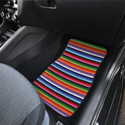 Serape Design Car Floor Mats Front Back