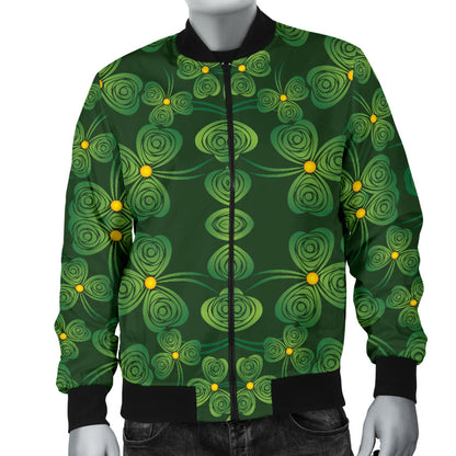 Shamrock Pattern Men Bomber Jacket