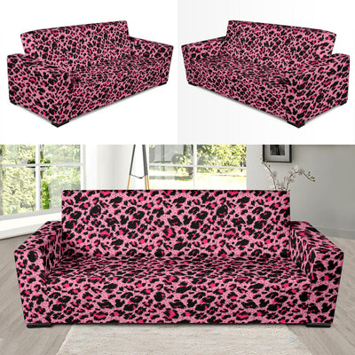 Cheetah Pink Pattern Print Design 01 Sofa Slipcover