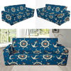 Anchor Pattern Print Design 02 Sofa Slipcover