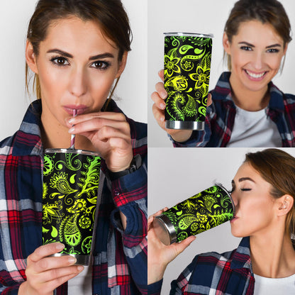 Paisley Green Design Print Tumbler