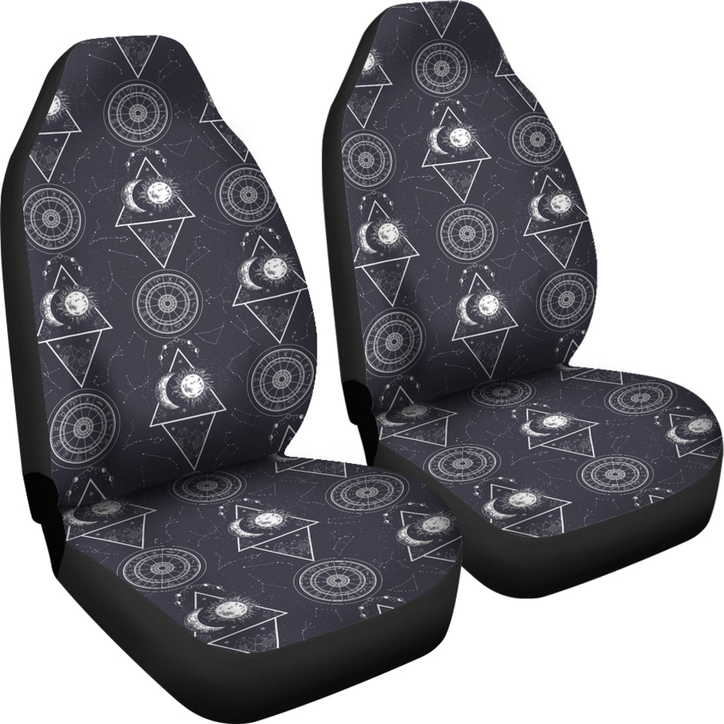 Sun Moon Print Design LKS309 Car Seat Covers