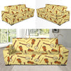 Banjo Violin Pattern Print Design 01 Sofa Slipcover