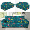 Airplane Pattern Print Design 05 Sofa Slipcover